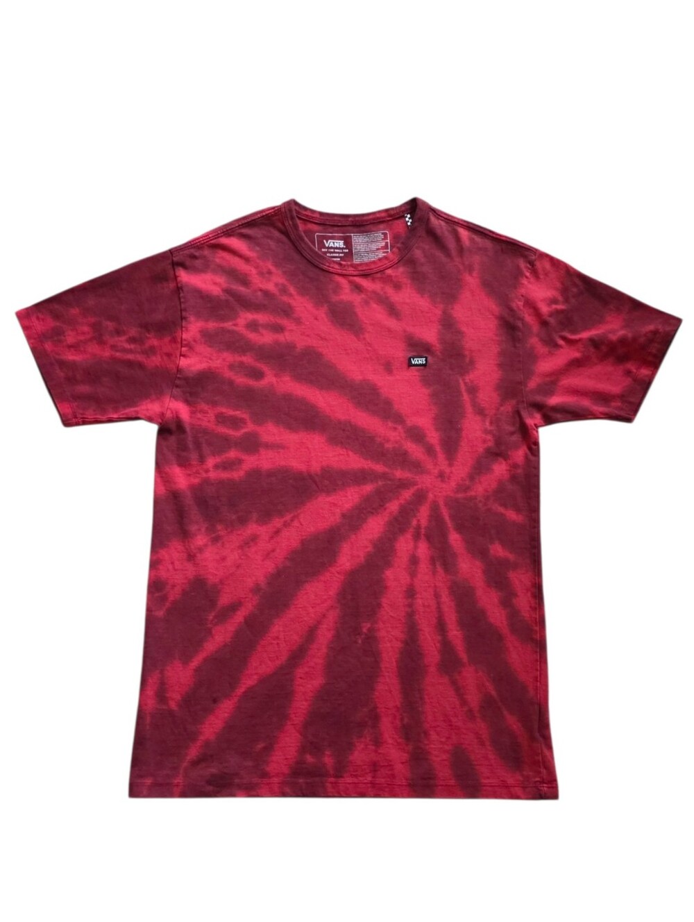 Vans‎ Medium Red Tie Dye Off The Wall Classic Skate Tee Shirt